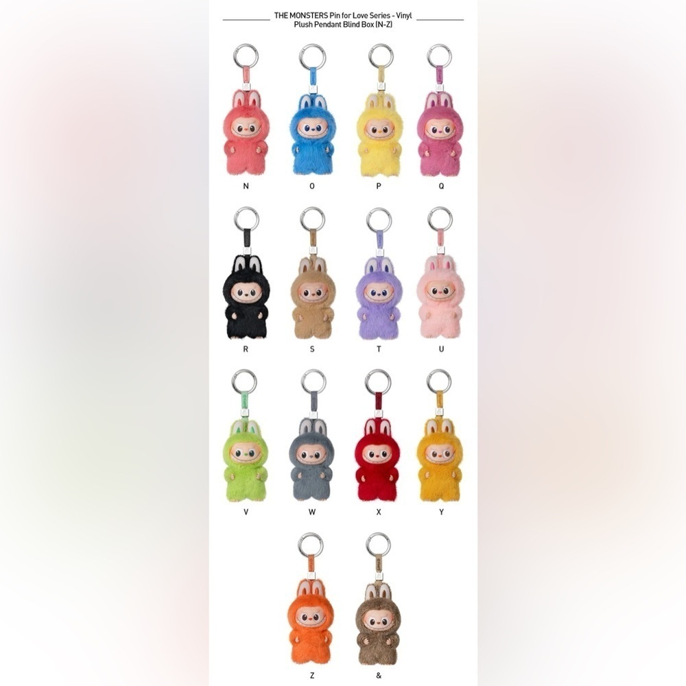 [NEW] POP MART Mini Labubu Pin for Love Vinyl Plush Pendant (N-Z) - O Blue - Picture 8 of 11